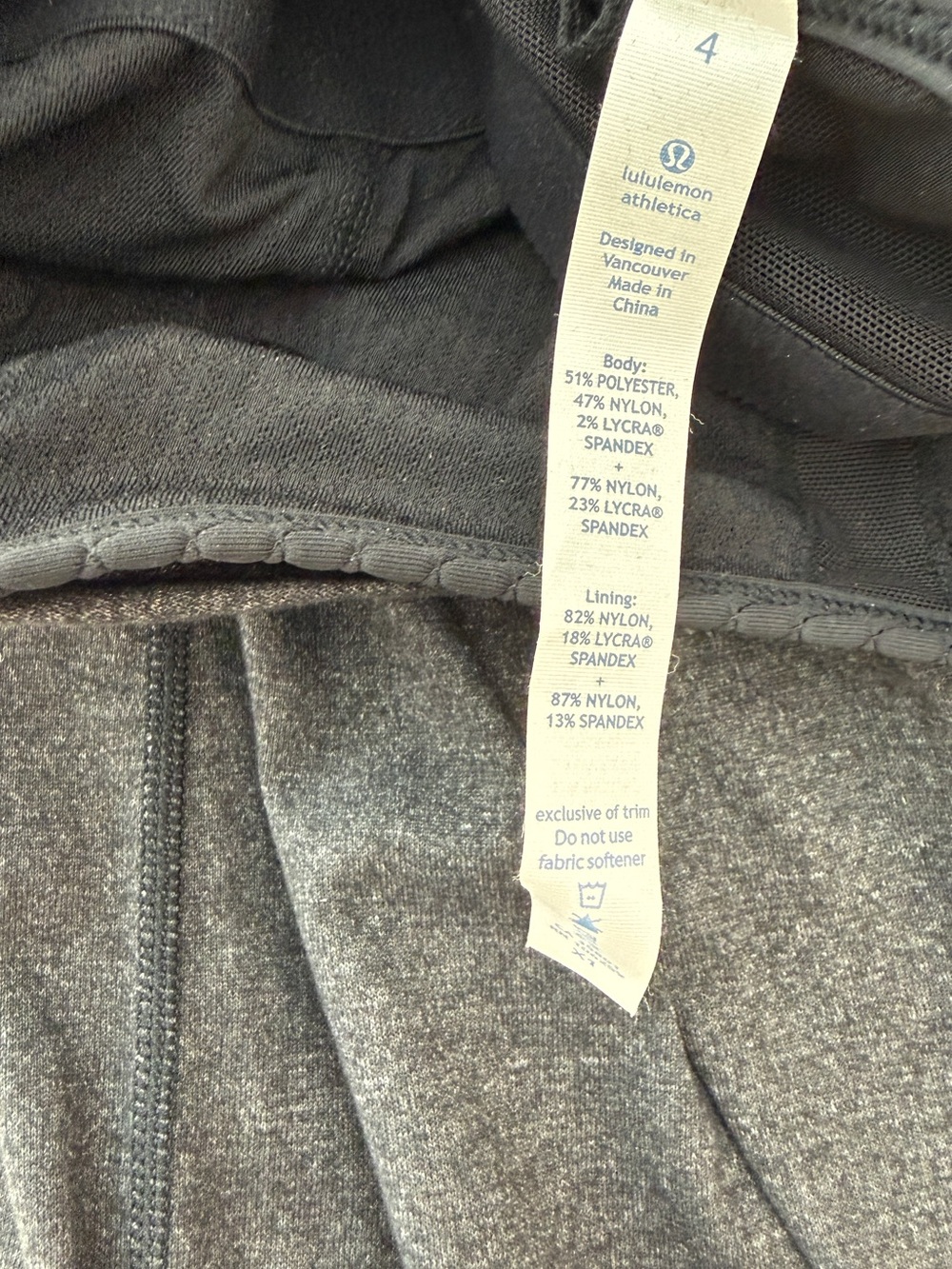 Lululemon blk/gray Strappy workout top - Picture 6 of 6